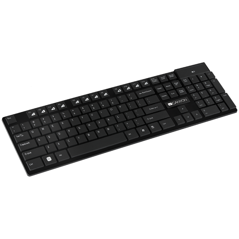 CANYON keyboard HKB-W2 EN Ultra Slim Multimedia Wireless Black