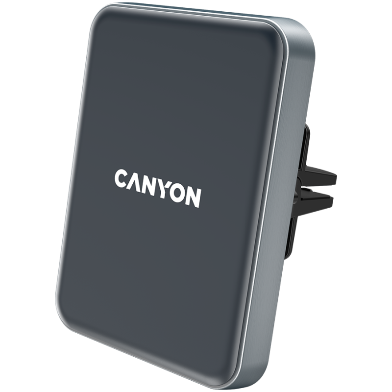 CANYON CH-15, Car holder and wireless charger MegaFix, C-15, 15W, Input: USB-C: 5V/2A, 9V/3A; Output: 5W, 7.5W, 10W, 15W;89*65*12mm,0.195kg,black - Image 2