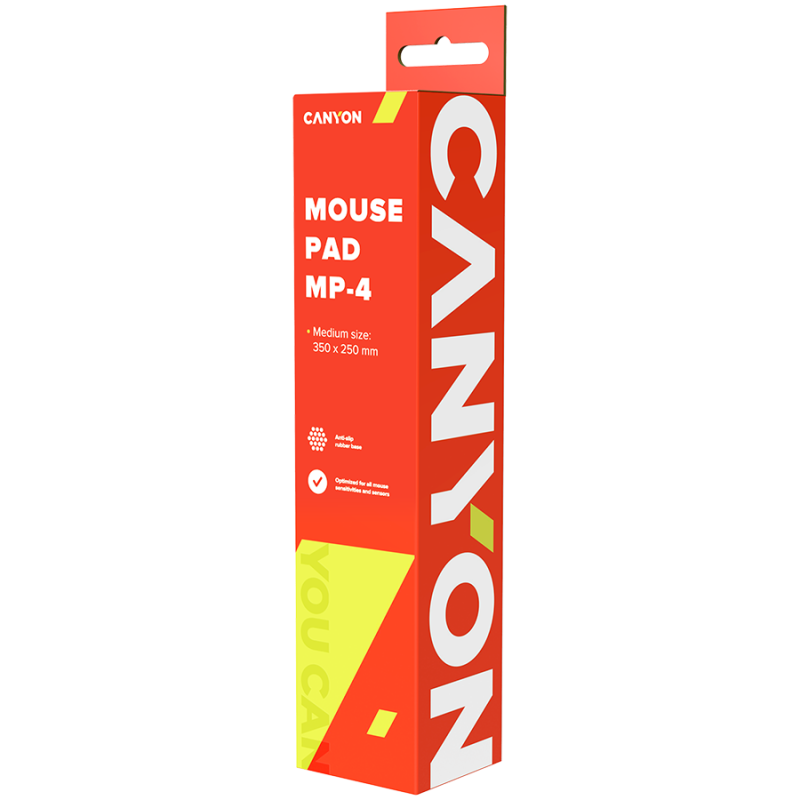 CANYON MP-4, Mouse pad,350X250X3MM,Multipandex,fully black with our logo (non gaming),blister cardboard - Image 3