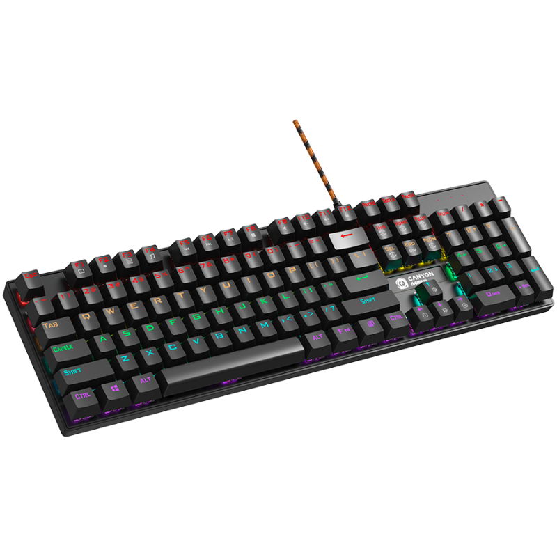 CANYON keyboard Deimos GK-4 Rainbow US Wired Black - Image 2