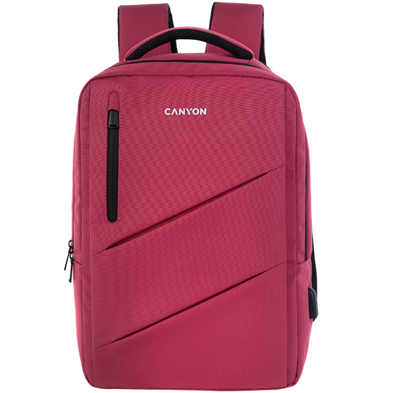 CANYON backpack BPE-5 Urban USB 15.6'' Red