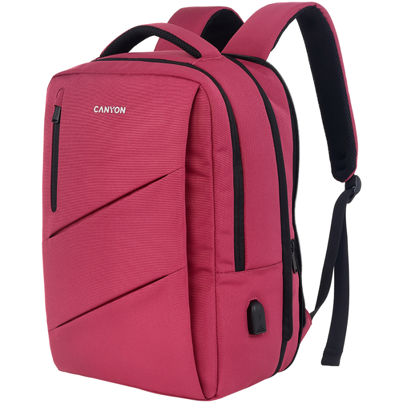 CANYON backpack BPE-5 Urban USB 15.6'' Red - Image 2