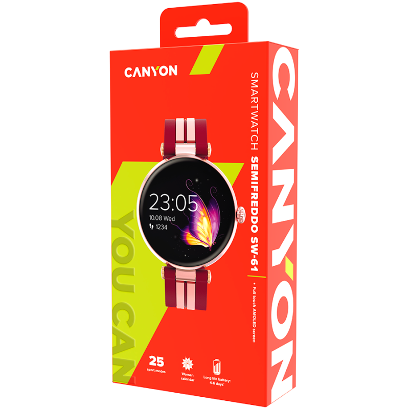 CANYON smart watch Semifreddo SW-61 Rose Gold - Image 7