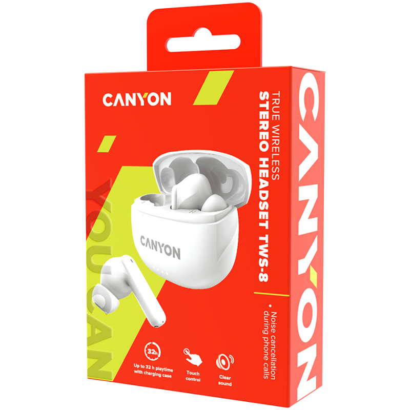 CANYON headset TWS-8  ENC White - Image 5