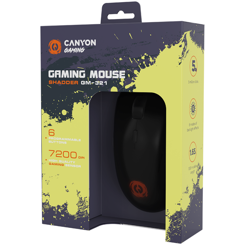 CANYON mouse Shadder GM-321 RGB 6buttons Wired Black - Image 6