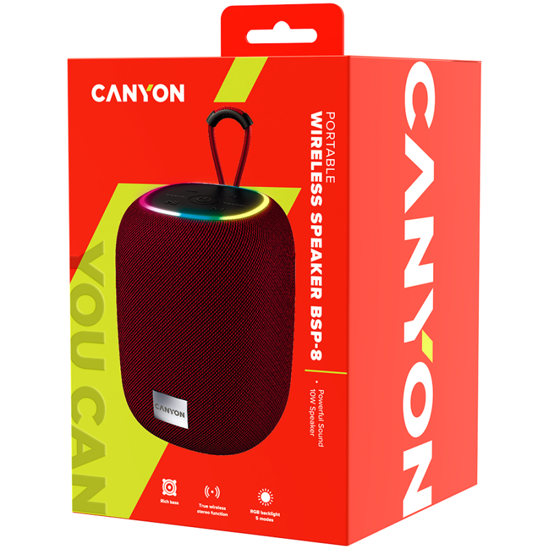CANYON speaker BSP-8 10W Red - Image 4
