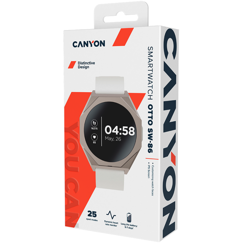 CANYON smart watch Otto SW-86 Silver - Image 7