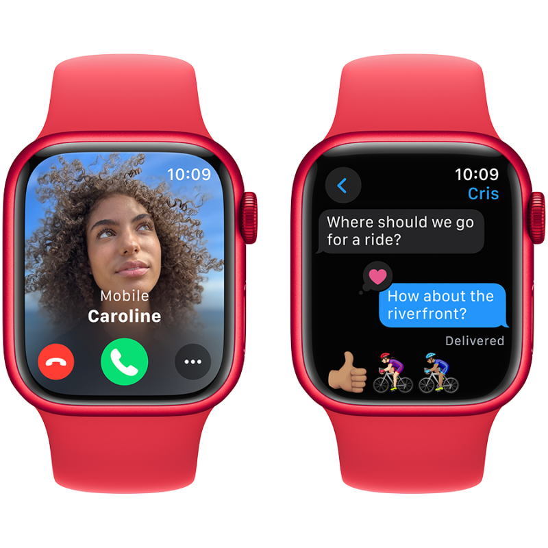 Apple Watch Series 9 GPS 41mm (PRODUCT)RED Aluminium Case with (PRODUCT)RED Sport Band - S/M,Model A2978 - Image 6