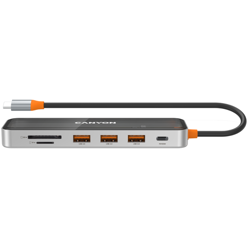 CANYON hub DS-13 7in1 4k USB-C Transparent Space Grey - Image 4