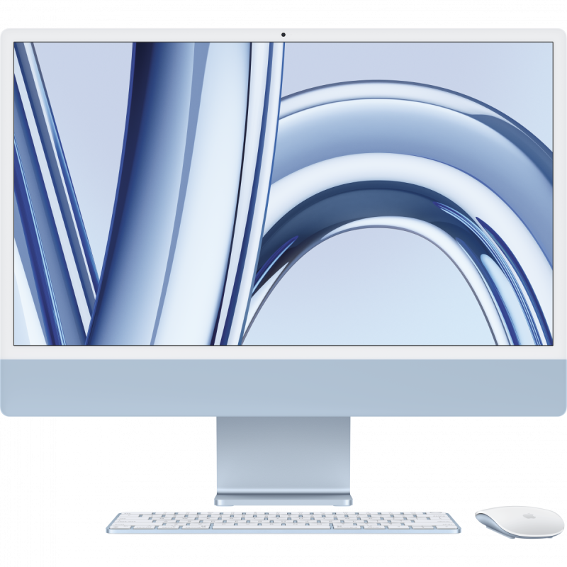 24-inch iMac with Retina 4.5K display: Apple M3 chip with 8‑core CPU and 8‑core GPU, 256GB SSD - Blue,Model A2874 - Image 4