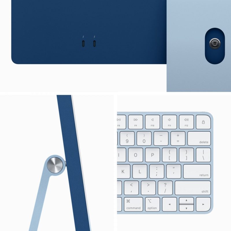 24-inch iMac with Retina 4.5K display: Apple M3 chip with 8‑core CPU and 8‑core GPU, 256GB SSD - Blue,Model A2874 - Image 6