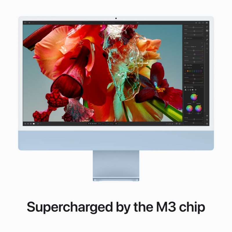 24-inch iMac with Retina 4.5K display: Apple M3 chip with 8‑core CPU and 8‑core GPU, 256GB SSD - Blue,Model A2874 - Image 7