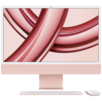 24-inch iMac with Retina 4.5K display: Apple M3 chip with 8‑core CPU and 10‑core GPU, 256GB SSD - Pink,Model A2873