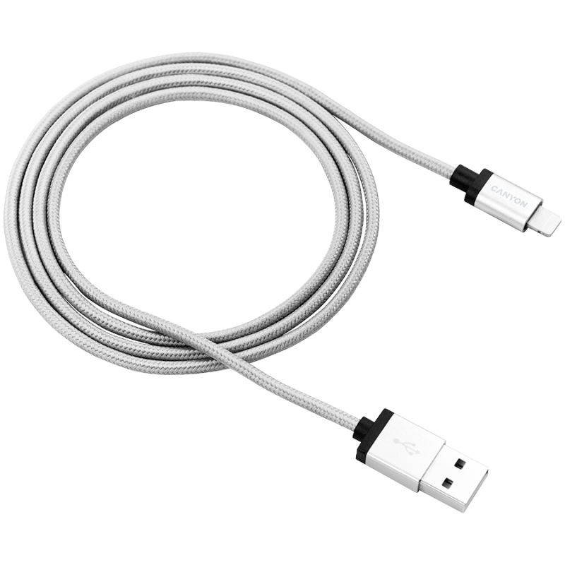 CANYON cable MFI-3 Lightning 12W 1m Grey - Image 2
