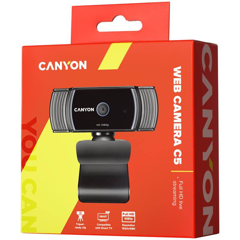 CANYON webcam C5 Full HD 1080p Auto Focus Black - Image 3