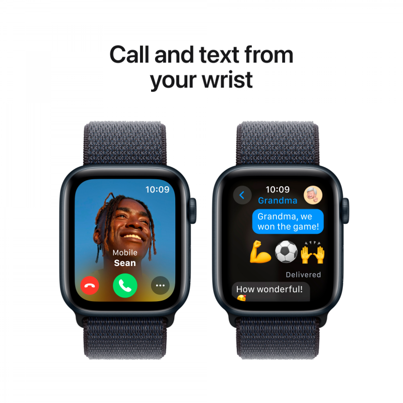 Apple Watch SE GPS 40mm Midnight Aluminium Case with Ink Sport Loop,Model A2722 - Image 8