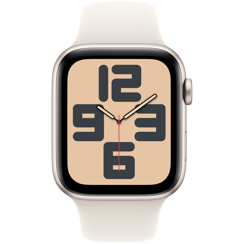 Apple Watch SE GPS 44mm Starlight Aluminium Case with Starlight Sport Band - S/M,Model A2723 - Image 2