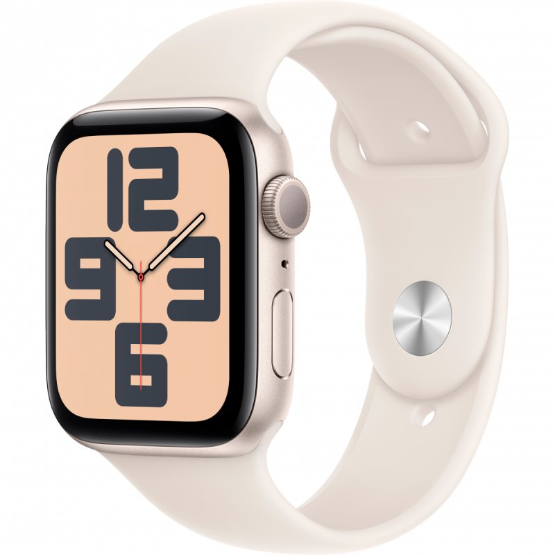 Apple Watch SE GPS 44mm Starlight Aluminium Case with Starlight Sport Band - S/M,Model A2723 - Image 5