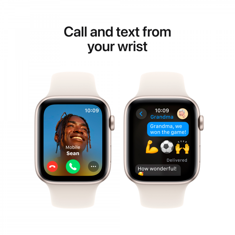 Apple Watch SE GPS 44mm Starlight Aluminium Case with Starlight Sport Band - S/M,Model A2723 - Image 8