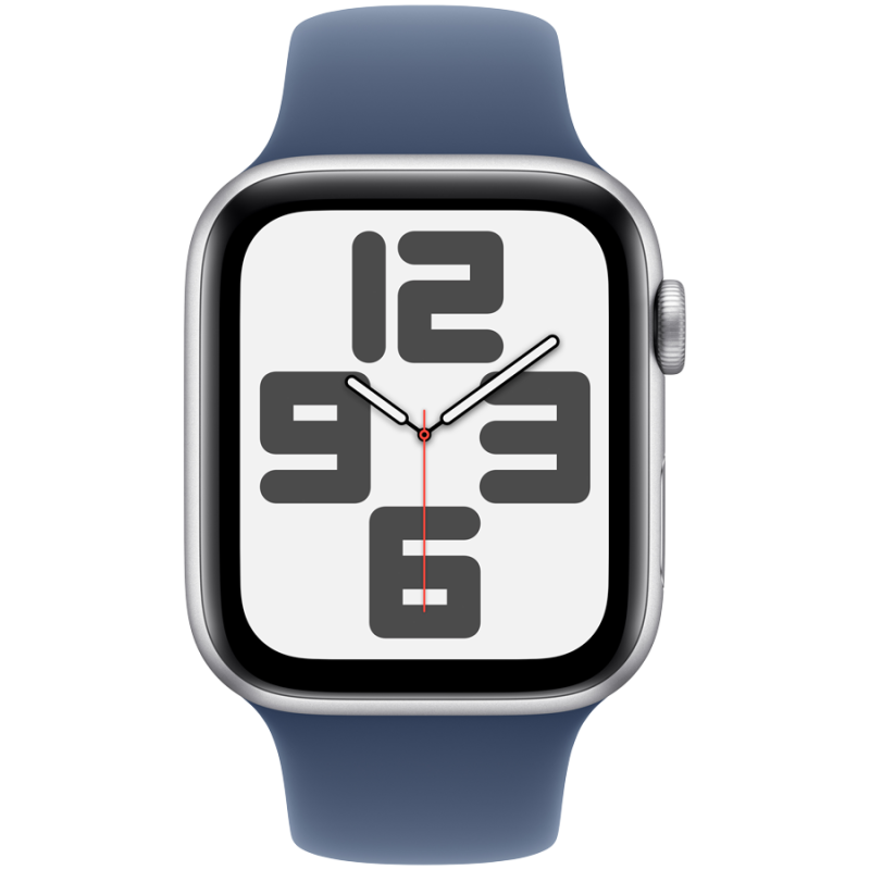 Apple Watch SE GPS 40mm Silver Aluminium Case with Denim Sport Band - S/M,Model A2722 - Image 2