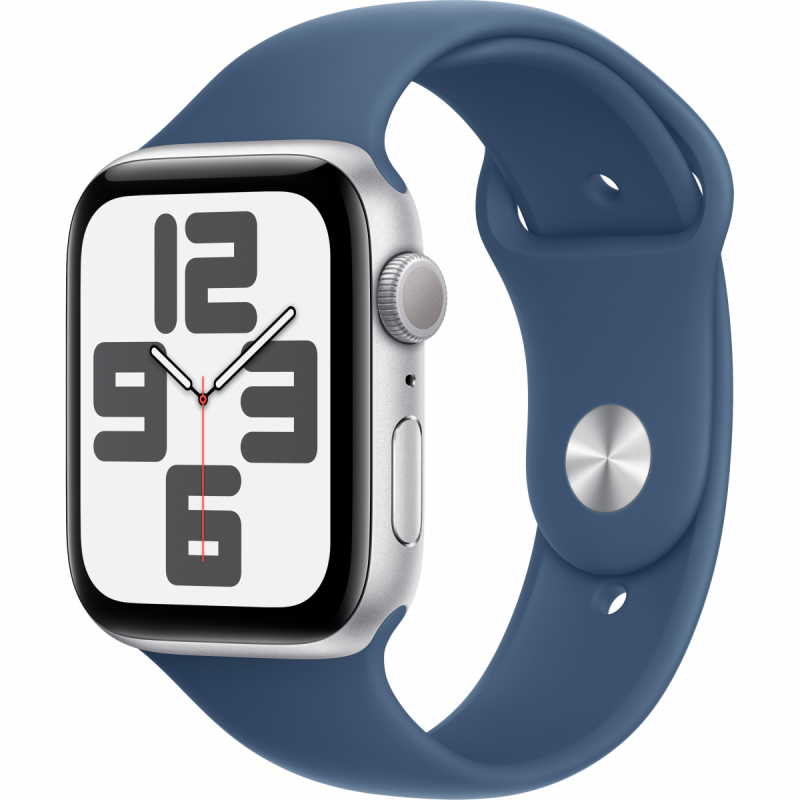 Apple Watch SE GPS 40mm Silver Aluminium Case with Denim Sport Band - S/M,Model A2722 - Image 5