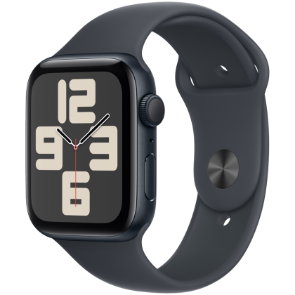 Apple Watch SE GPS 44mm Midnight Aluminium Case with Midnight Sport Band - M/L,Model A2723