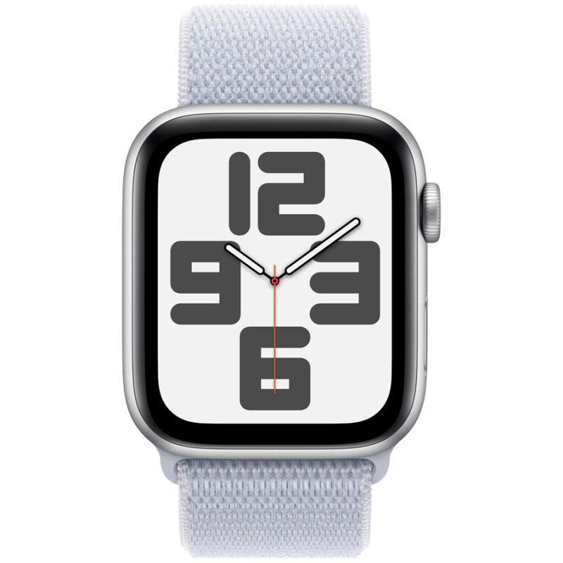 Apple Watch SE GPS + Cellular 40mm Silver Aluminium Case with Blue Cloud Sport Loop,Model A2725 - Image 2