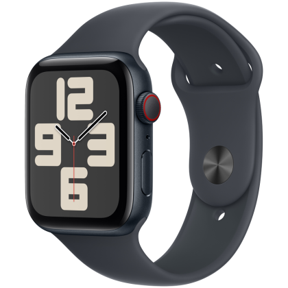 Apple Watch SE GPS + Cellular 40mm Midnight Aluminium Case with Midnight Sport Band - M/L,Model A2725