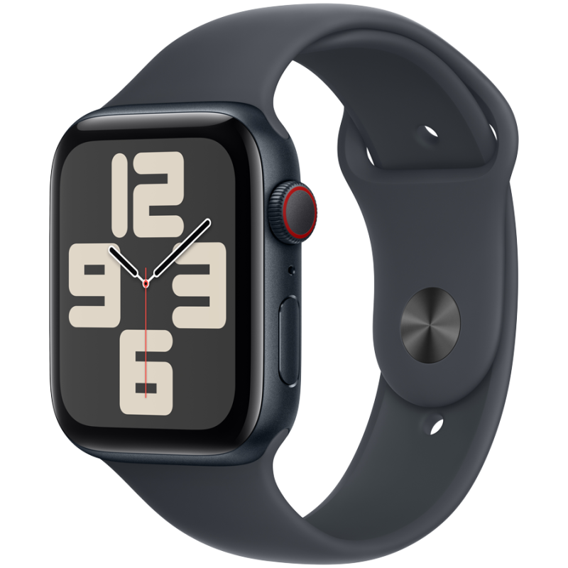 Apple Watch SE GPS + Cellular 40mm Midnight Aluminium Case with Midnight Sport Band - M/L,Model A2725