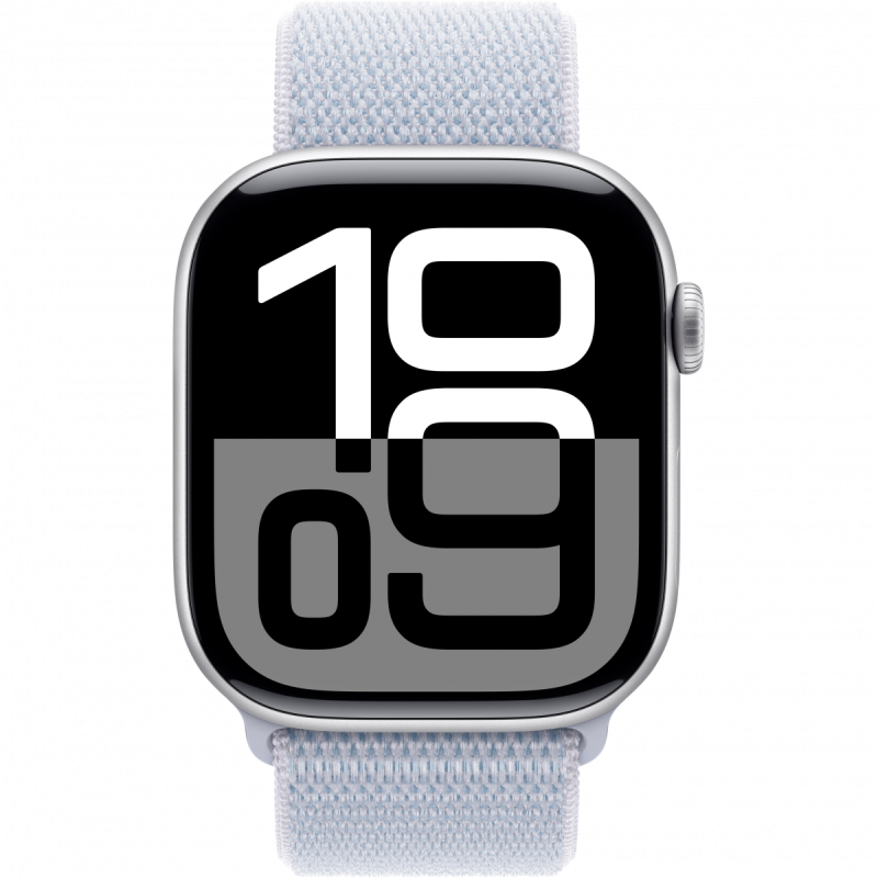 Apple Watch Series 10 GPS 42mm Silver Aluminium Case with Blue Cloud Sport Loop,Model A2997 - Image 6