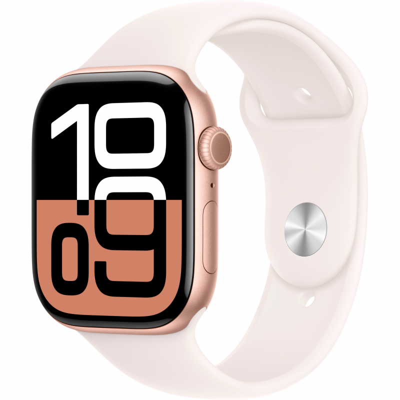 Apple Watch Series 10 GPS 42mm Rose Gold Aluminium Case with Light Blush Sport Band - M/L,Model A2997 - Image 5