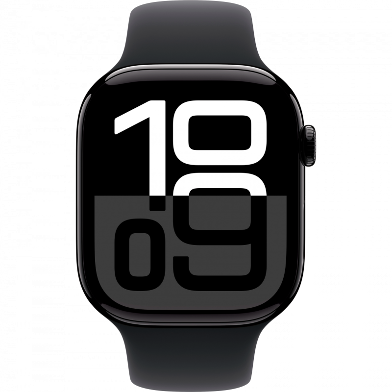 Apple Watch Series 10 GPS 46mm Jet Black Aluminium Case with Black Sport Band - S/M,Model A2999 - Image 5