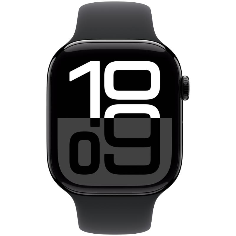 Apple Watch Series 10 GPS + Cellular 46mm Jet Black Aluminium Case with Black Sport Band - M/L,Model A3003 - Image 2