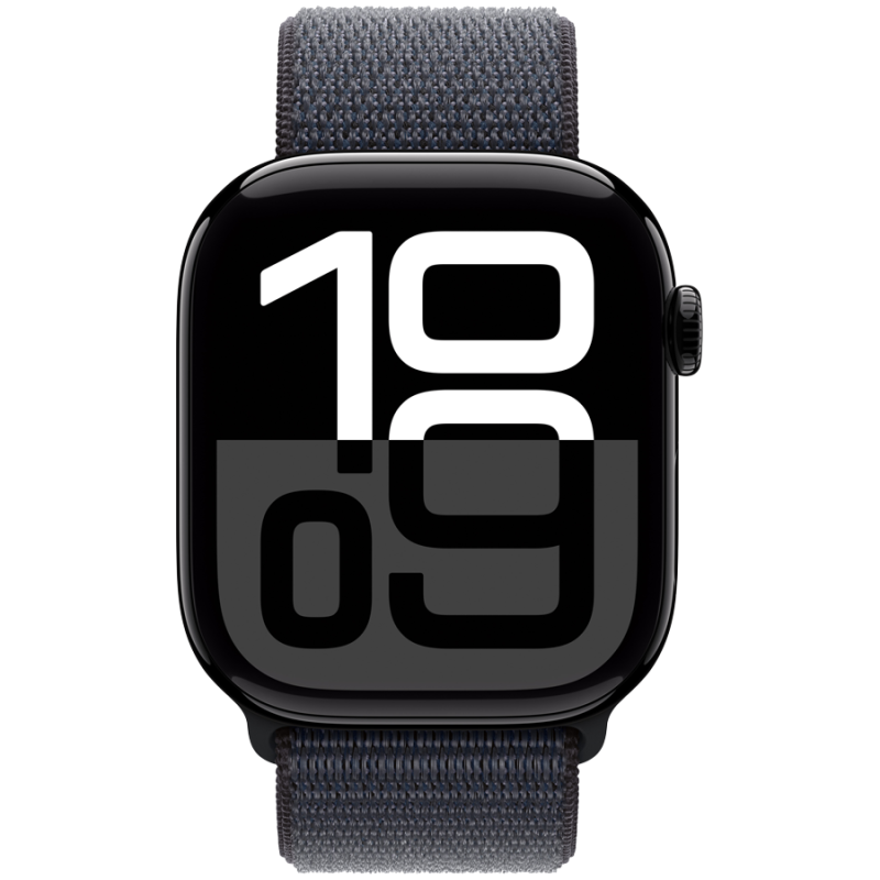 Apple Watch Series 10 GPS + Cellular 46mm Jet Black Aluminium Case with Ink Sport Loop,Model A3003 - Image 2