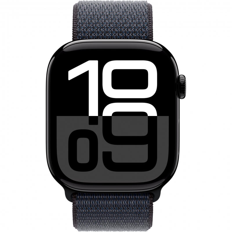 Apple Watch Series 10 GPS + Cellular 46mm Jet Black Aluminium Case with Ink Sport Loop,Model A3003 - Image 6
