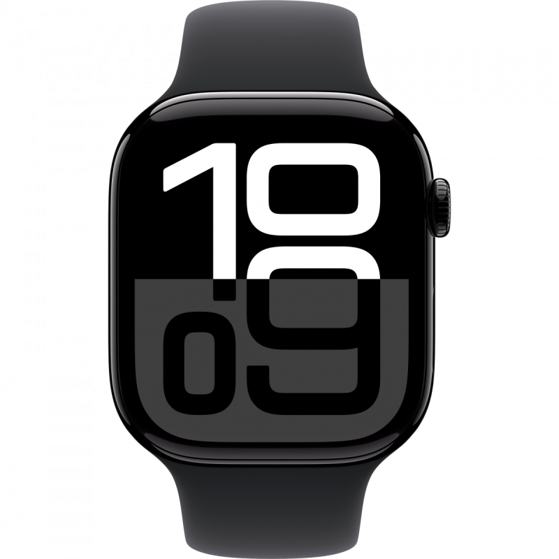 Apple Watch Series 10 GPS + Cellular 42mm Jet Black Aluminium Case with Black Sport Band - S/M,Model A3001 - Image 6