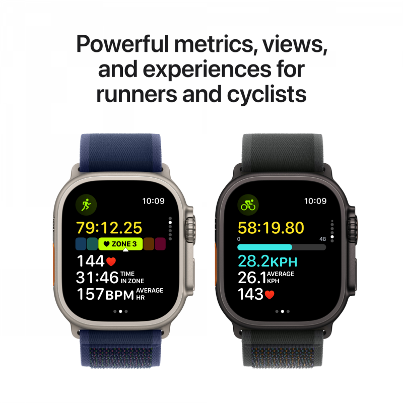 Apple Watch Ultra 2 GPS + Cellular 49mm Black Titanium Case with Black Trail Loop - M/L,Model A2986 - Image 8