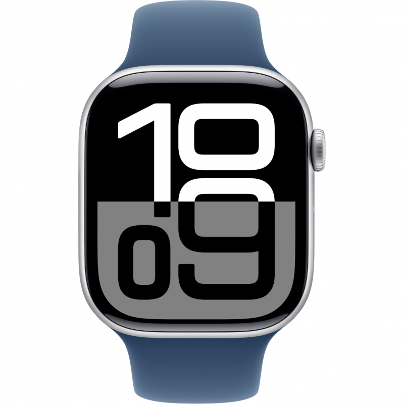 Apple Watch Series 10 GPS + Cellular 42mm Silver Aluminium Case with Denim Sport Band - M/L,Model A3001 - Image 6