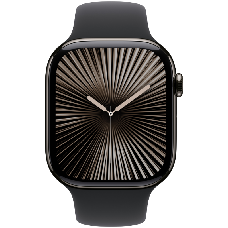 Apple Watch Series 10 GPS + Cellular 46mm Slate Titanium Case with Black Sport Band - S/M,Model A3003 - Image 2