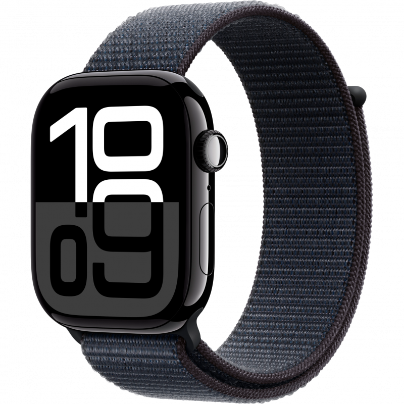 Apple Watch Series 10 GPS + Cellular 42mm Jet Black Aluminium Case with Ink Sport Loop,Model A3001 - Image 5