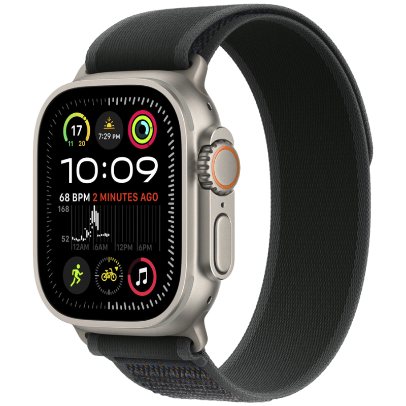 49mm Black Trail Loop - M/L - Natural Titanium Finish - Image 2