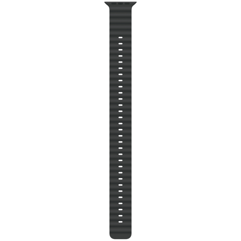 49mm Black Ocean Band Extension - Natural Titanium Finish