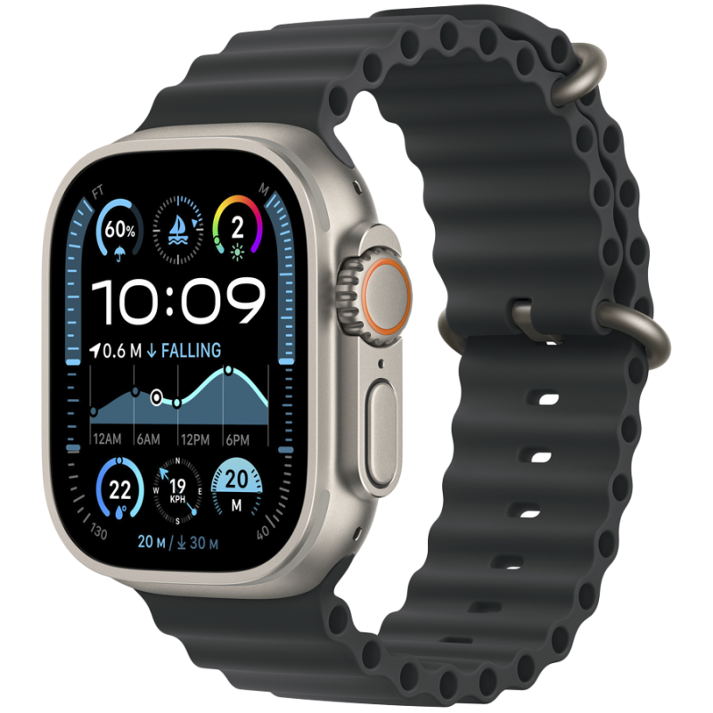 49mm Black Ocean Band Extension - Natural Titanium Finish - Image 2