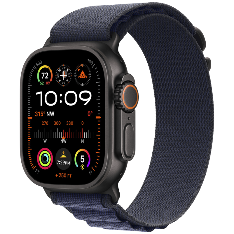 49mm Navy Alpine Loop - Large - Black Titanium Finish - Image 2