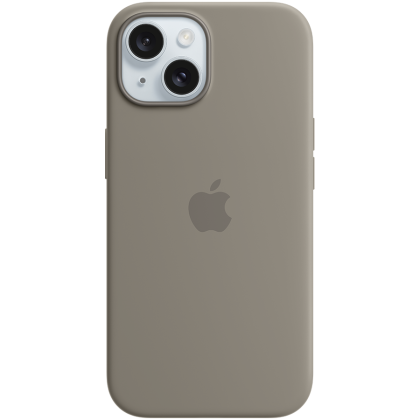iPhone 15 Silicone Case with MagSafe - Clay,Model A3123