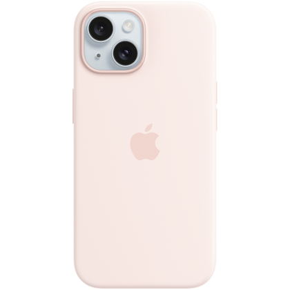 iPhone 15 Silicone Case with MagSafe - Light Pink,Model A3123