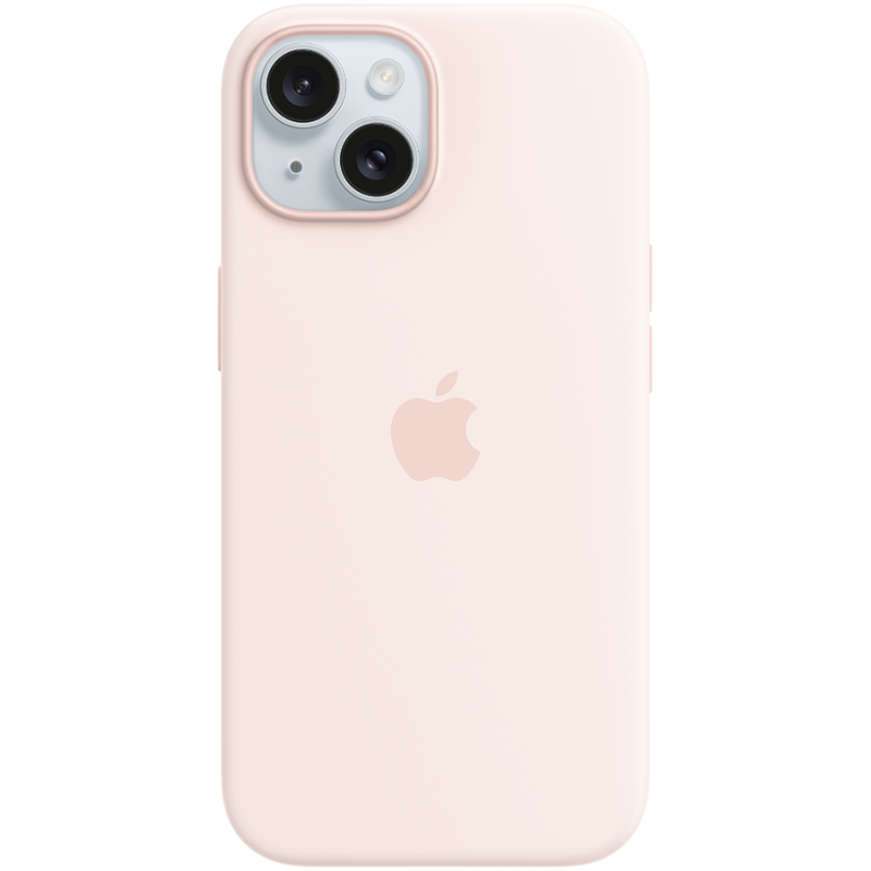 iPhone 15 Silicone Case with MagSafe - Light Pink,Model A3123