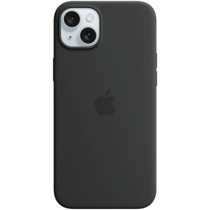 iPhone 15 Plus Silicone Case with MagSafe - Black,Model A3124