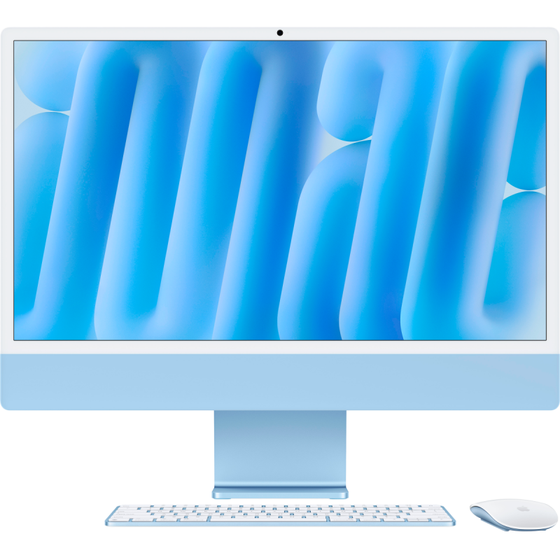 24-inch iMac with Retina 4.5K display: Apple M4 chip with 8‑core CPU and 8‑core GPU, 16GB, 256GB SSD - Blue,Model A3247 - Image 4
