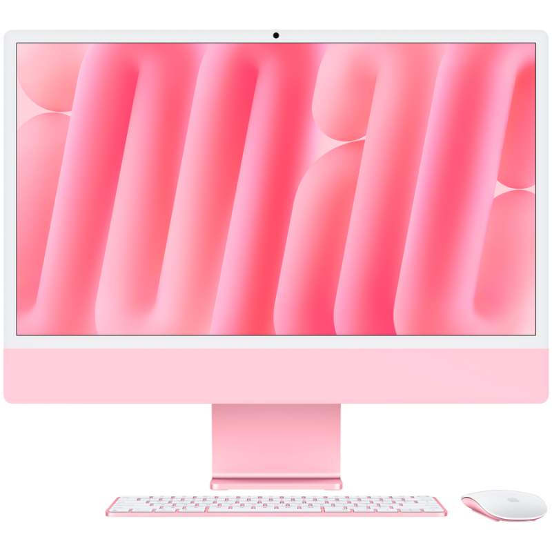 24-inch iMac with Retina 4.5K display: Apple M4 chip with 10‑core CPU and 10‑core GPU, 16GB, 512GB SSD - Pink,Model A3137